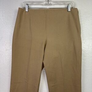 Lauren Ralph Lauren Dress Pants Stretch 8 Womens Beige Waist band Zip Straight